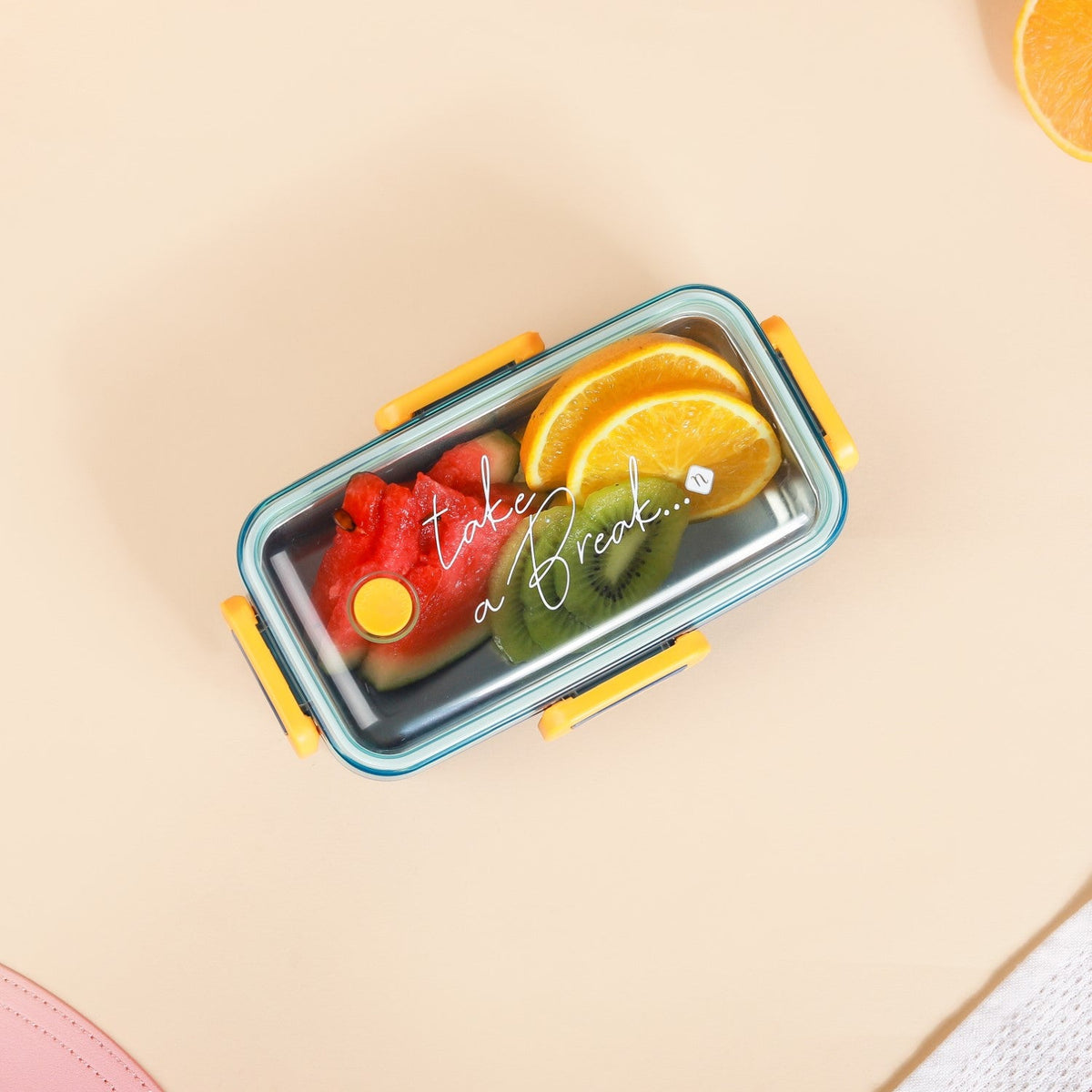 Stainless Steel Tiffin Box Small Blue 530ml Nestasia