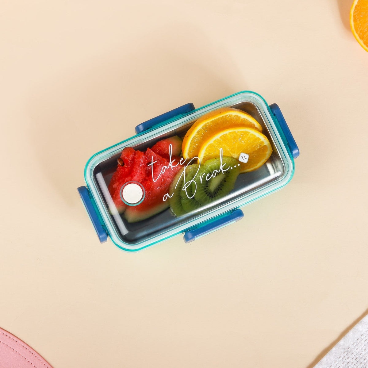 Stainless Steel Lunch Box Small Mint 530ml Nestasia