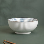 Meraki Striped Ceramic Serving Bowl 800 ml Nestasia