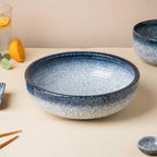 Pebble Glazed Serving Bowl Blue Grey 9 inch 1700 ml Nestasia