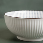 Meraki Striped Ceramic Serving Bowl 800 ml Nestasia