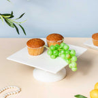 Serena White Square Cake Stand 8 Inch Small Nestasia