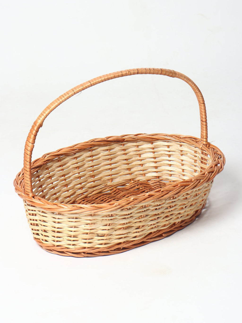 Handwoven Wicker Gift Hamper Basket for Fruits, Gifting, and Home Storage