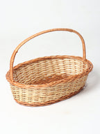 Handwoven Wicker Gift Hamper Basket for Fruits, Gifting, and Home Storage