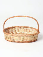 Handwoven Wicker Gift Hamper Basket for Fruits, Gifting, and Home Storage