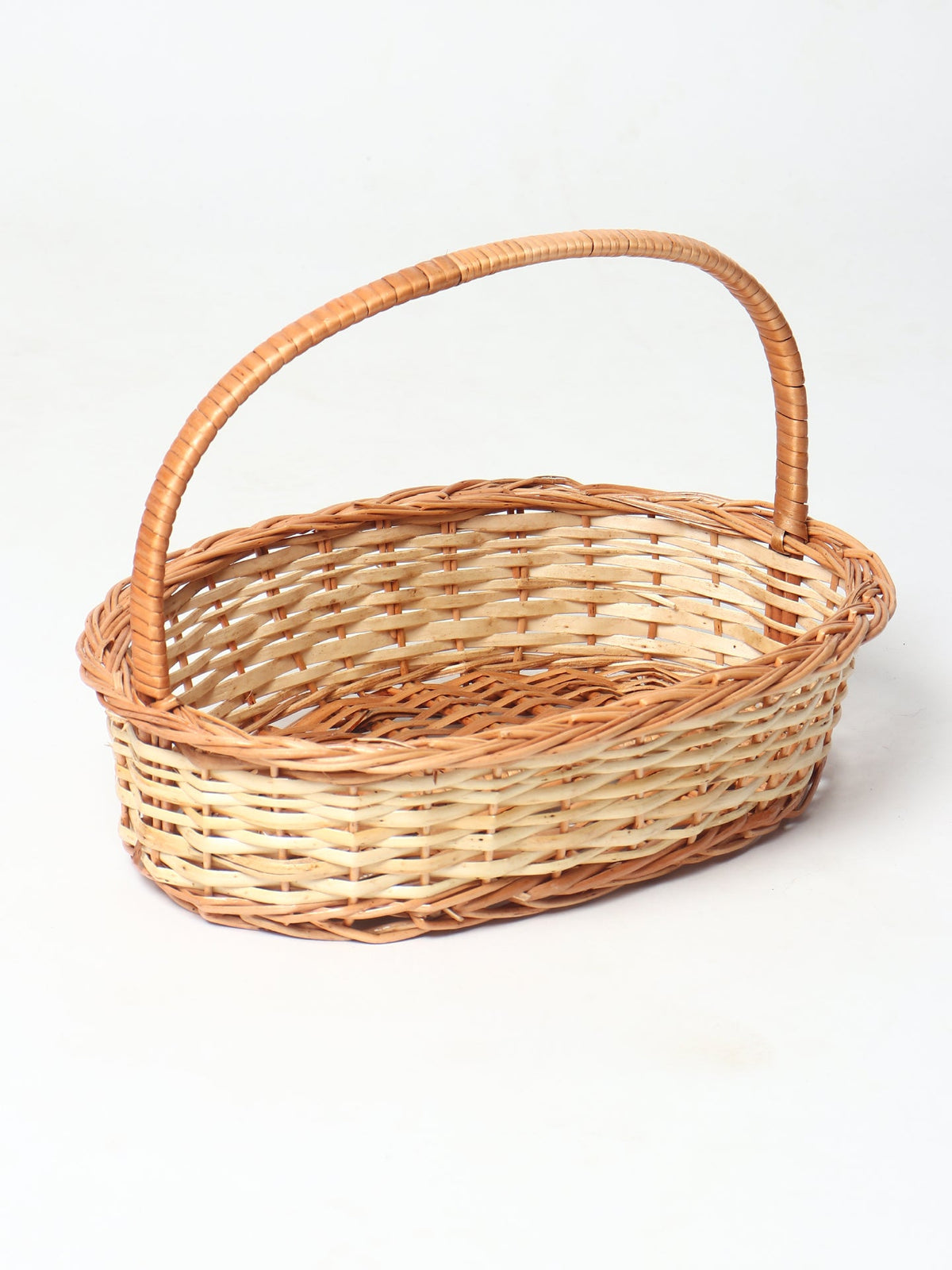 Handwoven Wicker Gift Hamper Basket for Fruits, Gifting, and Home Storage