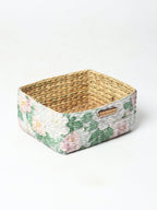 Handwoven Seagrass Storage Tray for Shelves, Tables, and Home Organization