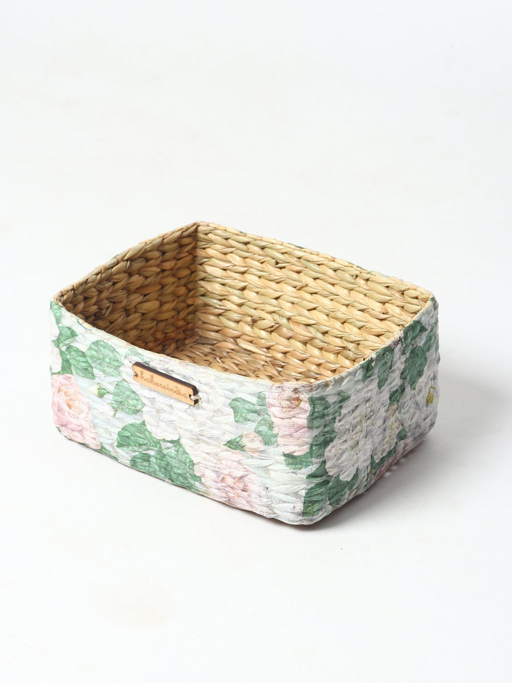 Handwoven Seagrass Storage Tray for Shelves, Tables, and Home Organization