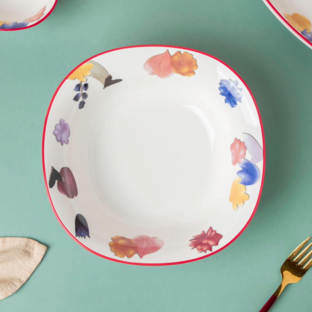 Florista Rimmed Serving Bowl 9 Inch Nestasia