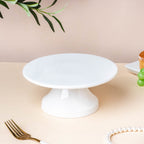 Serena Round Cake Stand 8 Inch Plate Small White Nestasia