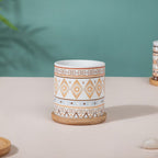 Botanic Expressions Ceramic Planter With Coaster Set Of 2 Nestasia