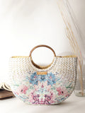 Seagrass U-Shape Tote Bag for Shopping, Storage & Picnic Days