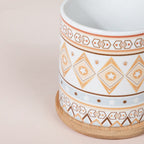 Botanic Expressions Ceramic Planter With Coaster Set Of 2 Nestasia