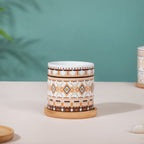 Botanic Expressions Ceramic Planter With Coaster Set Of 2 Nestasia