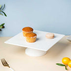 Serena White Square Cake Stand 10 Inch Large Nestasia