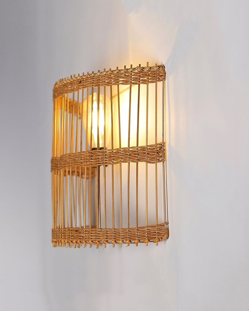 Artistic Rattan Wall Mount Light for Living Room and Hall
