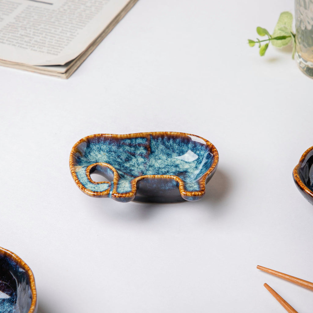 Studio Pottery Elephant Sapphire Dip Bowl 30 ml Nestasia