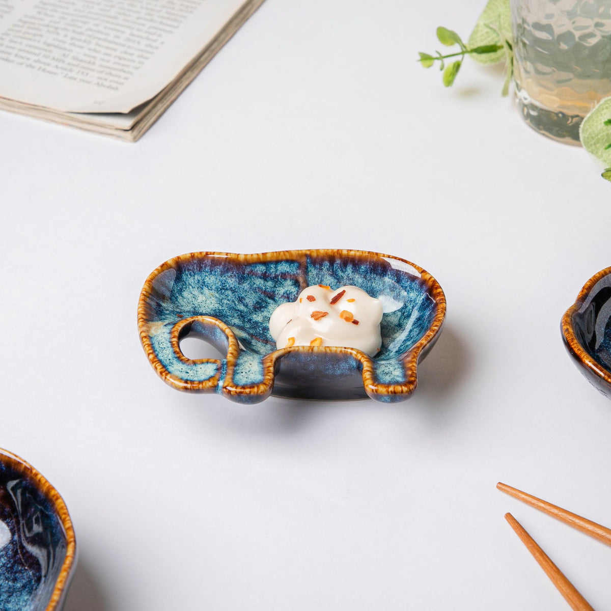 Studio Pottery Elephant Sapphire Dip Bowl 30 ml Nestasia