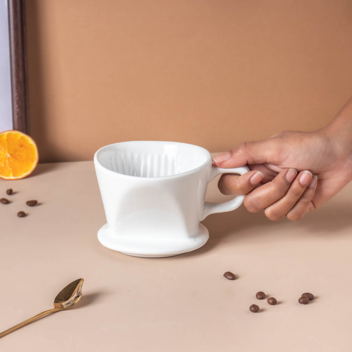 Riona Ceramic Coffee Filter White Nestasia
