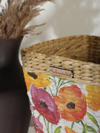 Natural Seagrass Waste Bin for Living Room, Bedroom, and Workspace Decor