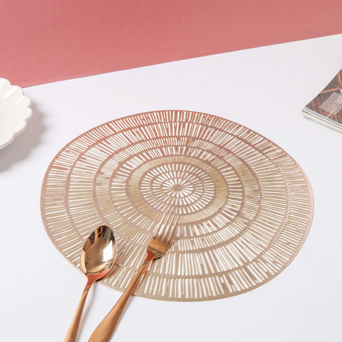 Round Vinyl Placemat Set of 2 Nestasia
