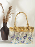 Natural Handwoven Tote Bag for Shopping, Picnic & Storage