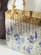 Natural Handwoven Tote Bag for Shopping, Picnic & Storage