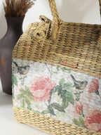 Handwoven Seagrass Gift Hamper Basket for Picnic, Travel & Food Carry