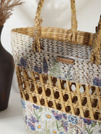 Handwoven Seagrass Tote for Shopping, Picnic & Office Storage