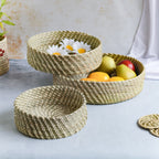 Wicker Storage Basket Set of 3 Nestasia