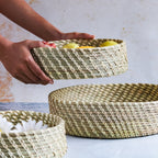 Wicker Storage Basket Set of 3 Nestasia