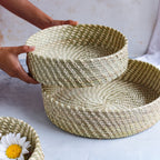 Wicker Storage Basket Set of 3 Nestasia