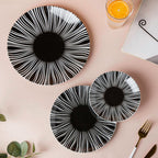 La Mode Printed Ceramic Dessert Plate Black 6 Inch Nestasia