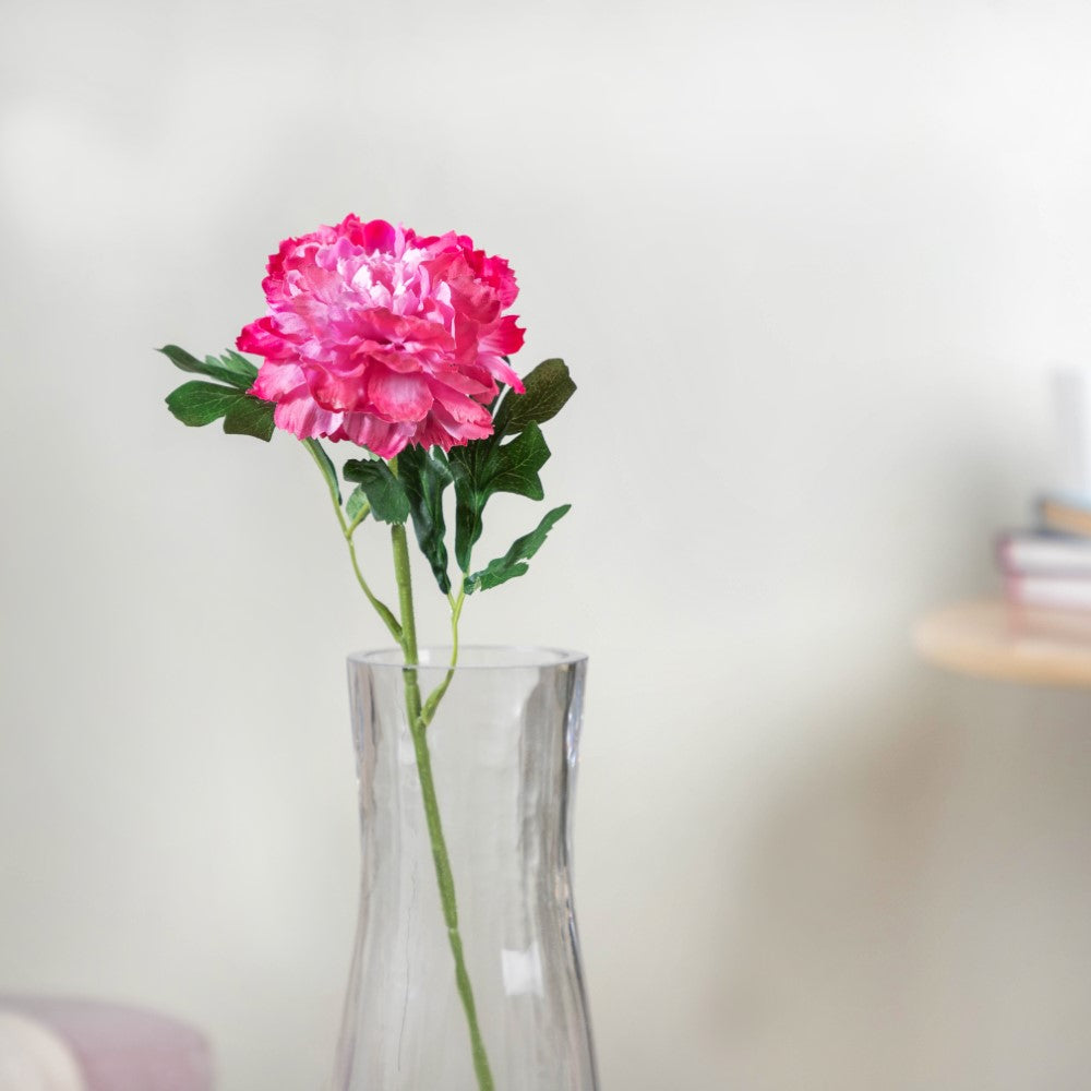 Peony Artificial Flower Maroon Set Of 5 Nestasia