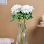 Peony Artificial Flower White Set Of 5 Nestasia