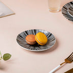 La Mode Printed Ceramic Dessert Plate Black 6 Inch Nestasia