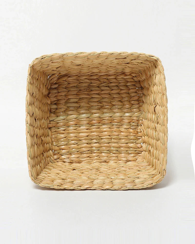 Handwoven Seagrass Dustbin for Stylish and Eco-Friendly Home Organization - Small