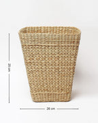 Handmade Seagrass Wastebasket for Living Room, Kitchen, and Study Spaces