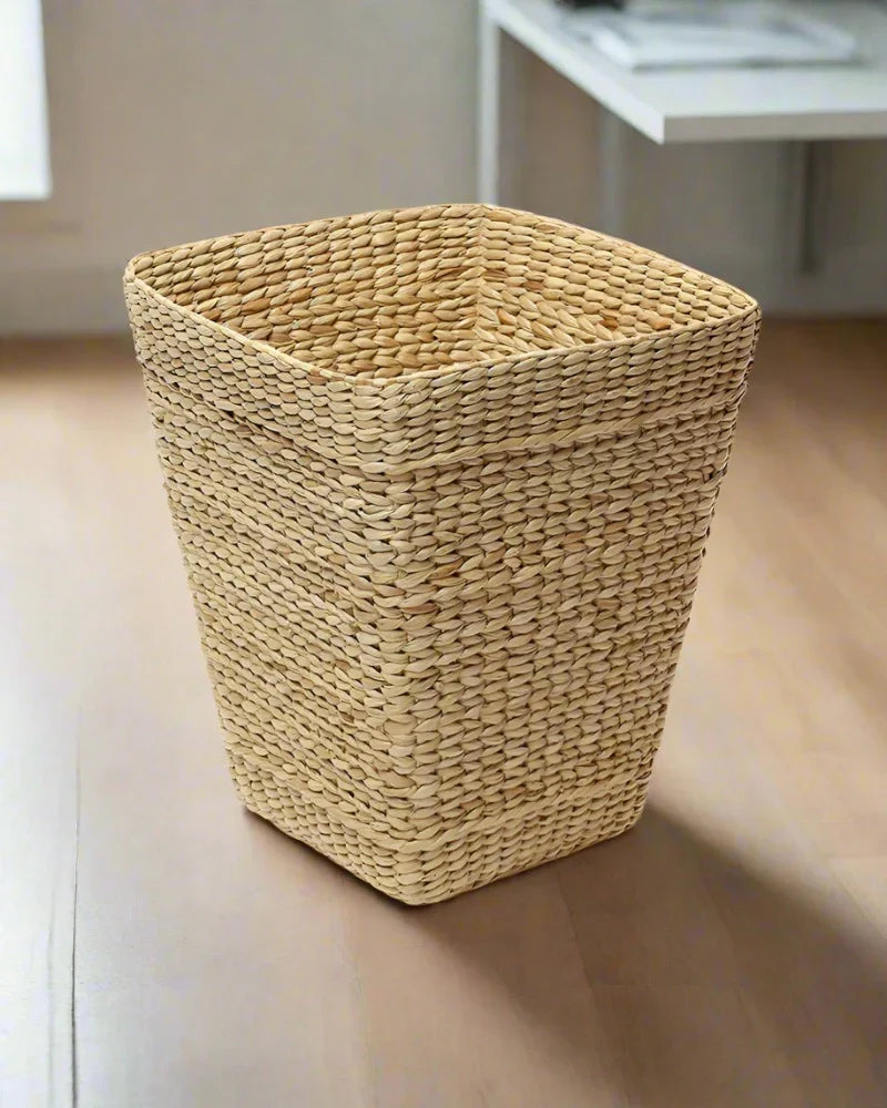 Handwoven Seagrass Dustbin for Bedroom, Bathroom, and Office Storage