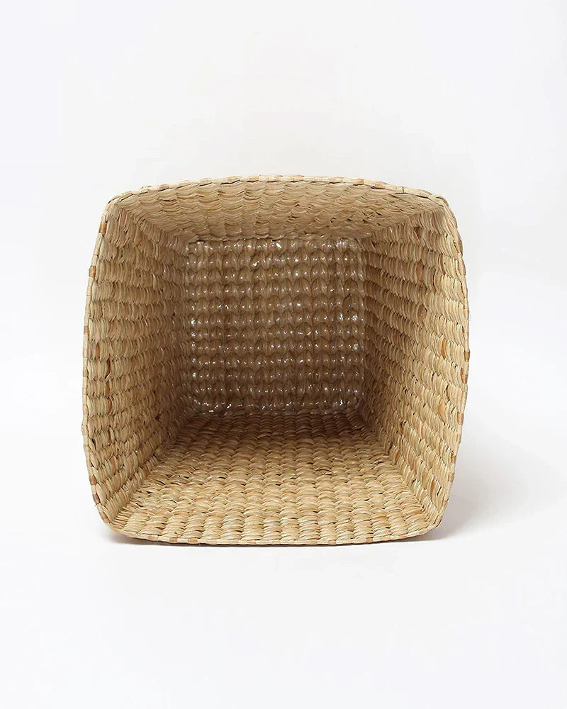 Handwoven Seagrass Dustbin for Bedroom, Bathroom, and Office Storage