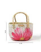 Seagrass Round Hamper Basket for Fruit Storage and Decorative Display
