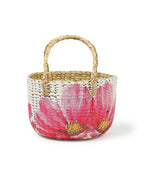 Seagrass Round Hamper Basket for Fruit Storage and Decorative Display
