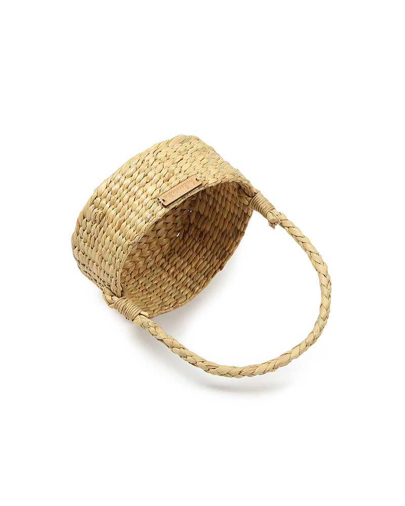 Seagrass Round Hamper Basket for Decorative Fruit Display and Gifting