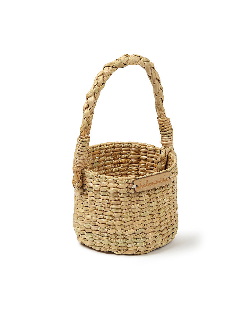 Round Seagrass Gift Hamper Basket, Decorative Fruit Storage