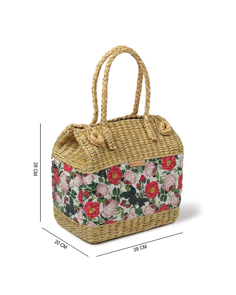 Seagrass Tiffin & Picnic Basket Handmade for Meals, Travel & Storage