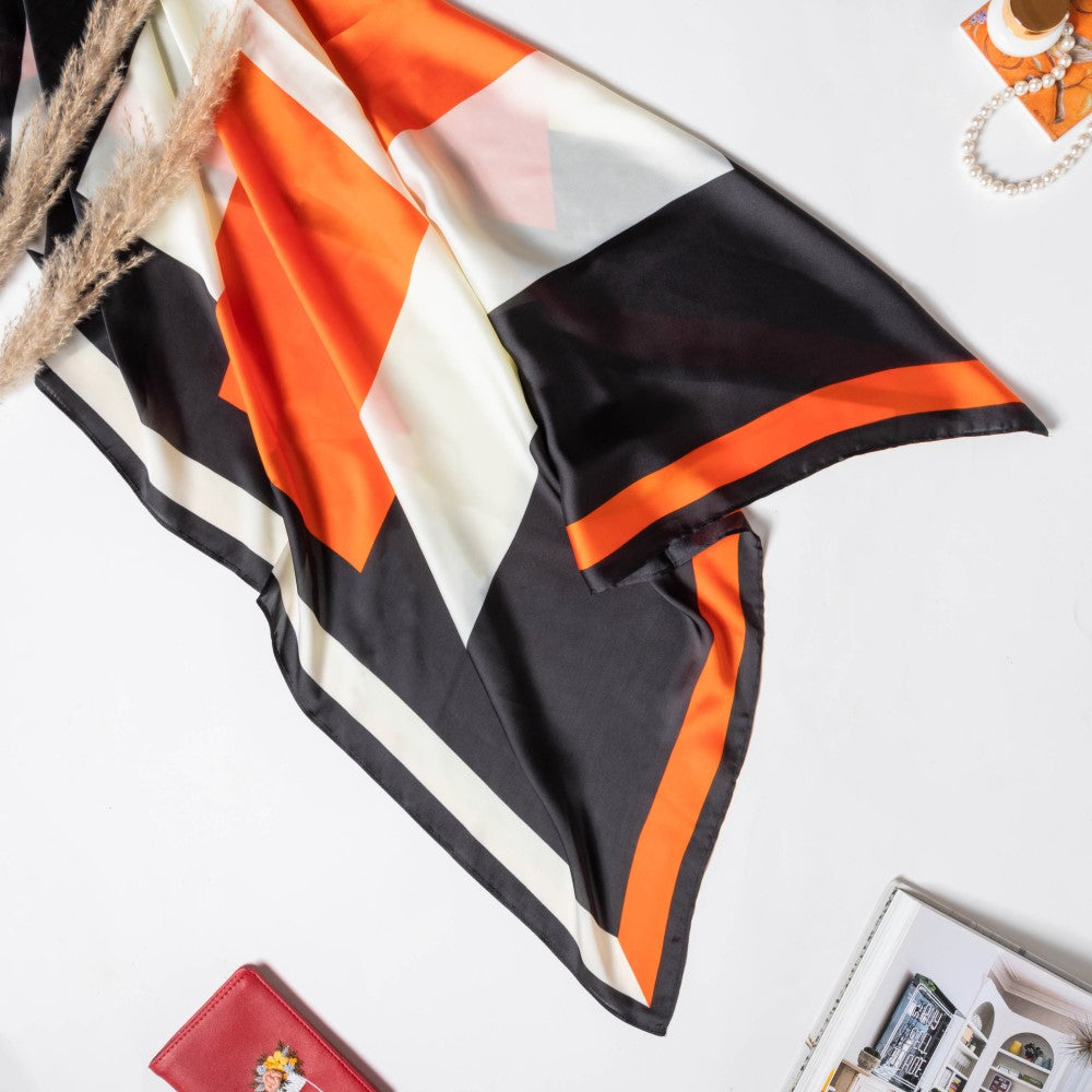 Radiant Silk Neck And Bag Square Scarf Nestasia