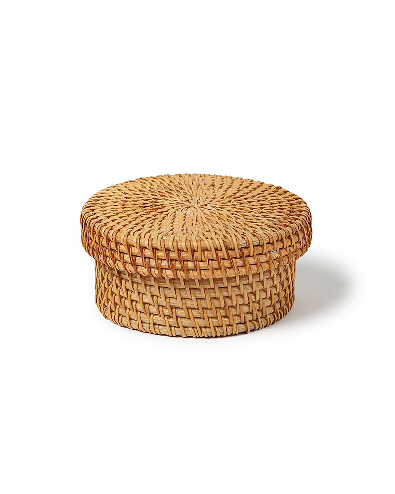 Set of 6 Rattan Coasters with Organizer Box for Tea, Coffee, and Table Decoration