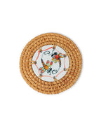 Elegant Set of 6 Rattan Coasters with Storage Box for Home, Office, and Table Decor