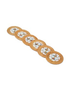 Elegant Set of 6 Rattan Coasters with Storage Box for Home, Office, and Table Decor