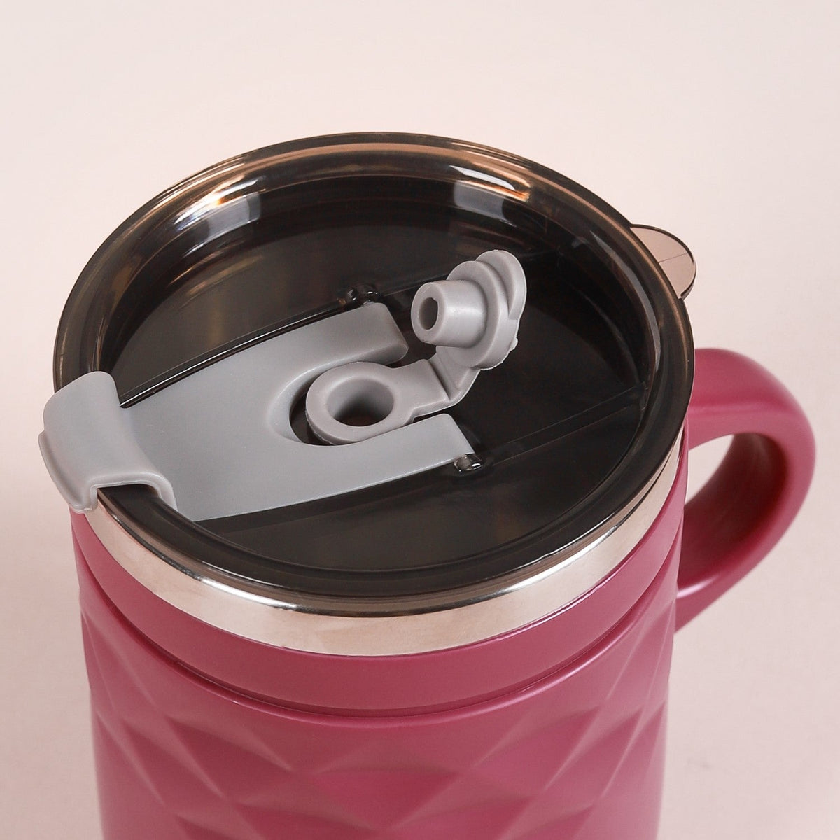 Travel Mug With Lid Magenta 400ml Nestasia